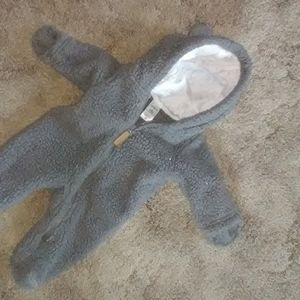 Newborn thick zip up long sleeved suit